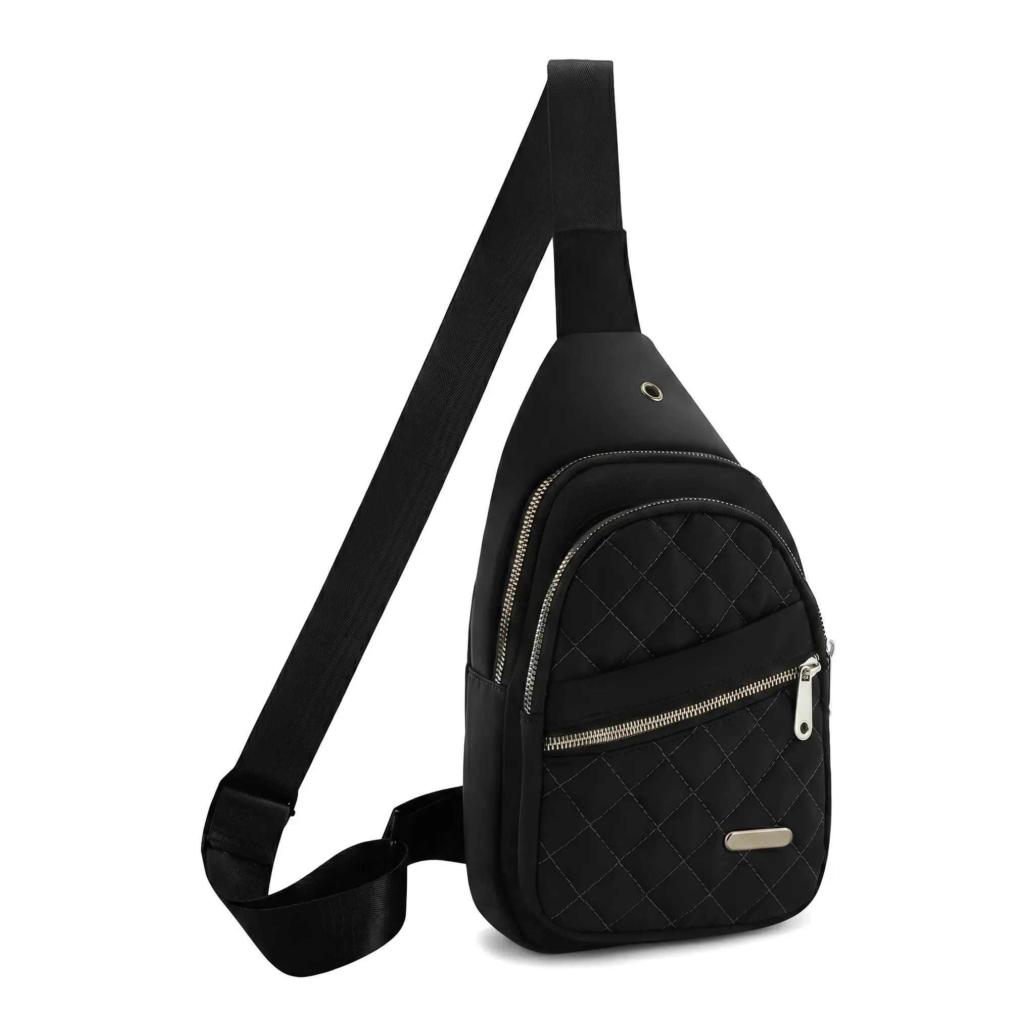 Modest Plaid Hands-Free Crossbody Chest Bum Bag for Women, Foldable, Water-Resistant, Adjustable Cross-Body Straps, Multiple Compartments, Travel Essential (Women's Crossbody & Shoulder Bags), Athletic