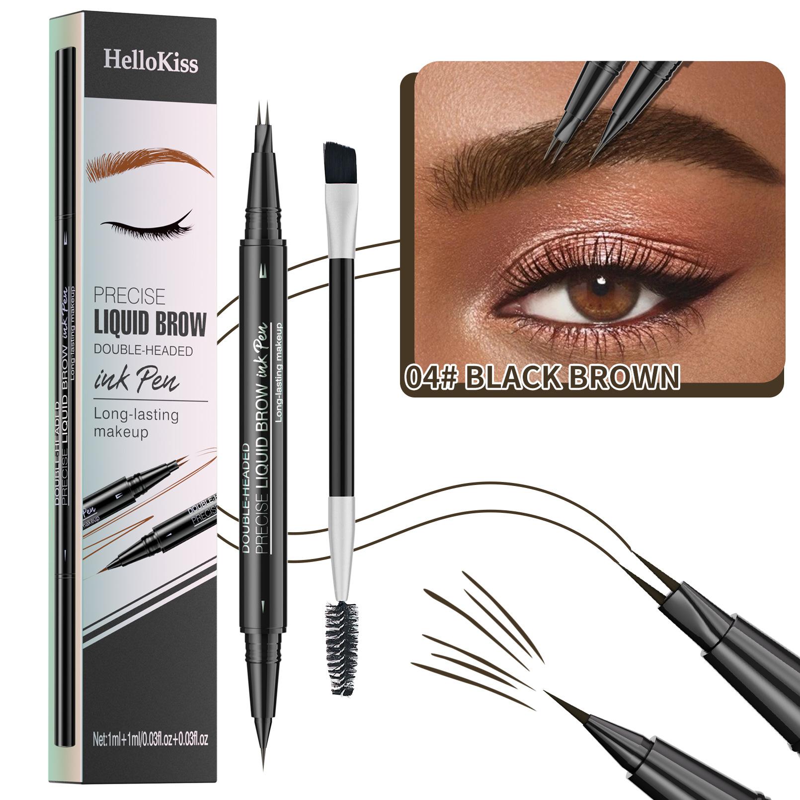 Waterproof Sweat-Proof Smudge-Free Eyebrow Pencil, Liquid Dual-Ended 2-In-1, Long-Lasting Color Lock, Perfect Gift Waterproof Sweat-Proof Smudge-Free Eyebrow Pencil, Liquid Dual-Ended 2-In-1, Long-Lasting Color Lock, Perfect Gift