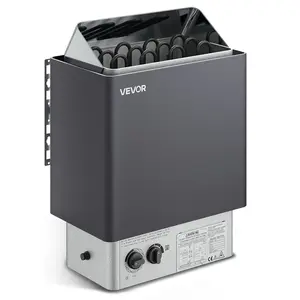 VEVOR Sauna Heater, 6KW 220V Electric Sauna Stove, Steam Bath Sauna Heater with Built-In Controls, 3h Timer and Adjustable Temp for Max. 176-318 Cubic Feet, Home Hotel Spa Shower Use