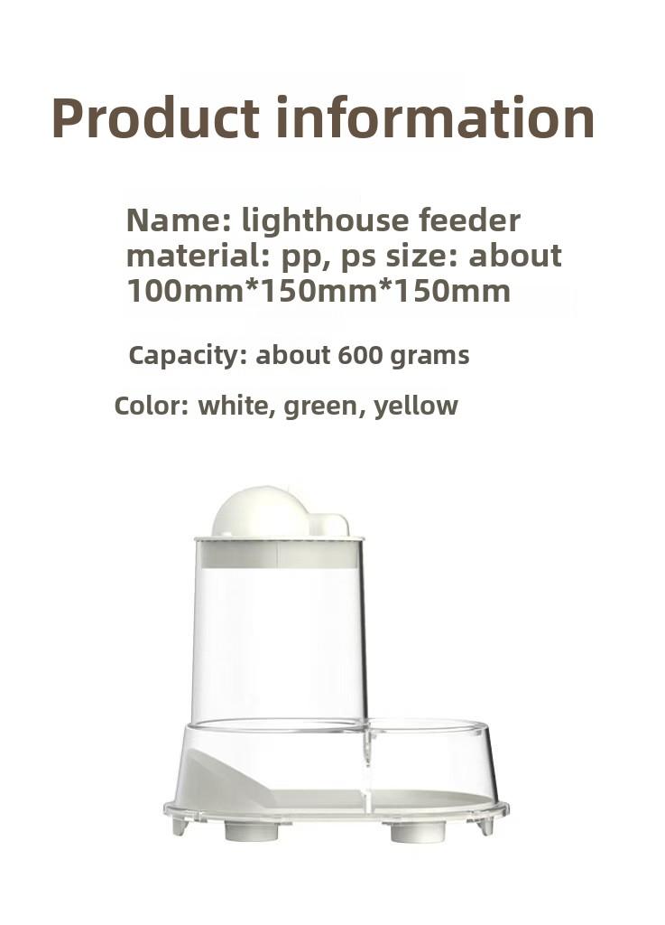 Automatic Hamster Feeder Large Capacity Pet Food Dispenser for Gerbils Guinea Pigs Rabbits Squirrels Hedgehogs Small Animal Supplies