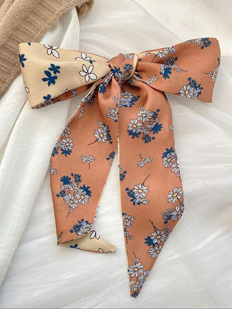 Women's Elegant Ditsy Floral & Heart & Striped Pattern Hair Band, Casual Versatile Hair Accessories for Daily Wear, Minimalist Headwear Suitable for Thick Hair, Floral Hairbands