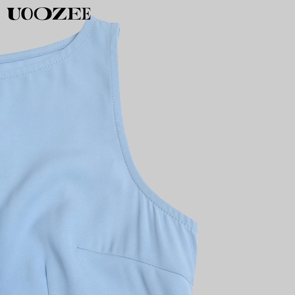 UOOZEE Women 2025 Evening Prom No Stretch Maxi Dresses Summer Elegant Sleeveless Pleated Gauze Cocktail Party Wedding Guest Dresses (Smaller Bust Fit, One Size Up Recommended for C - Cup and Above) birthday outfit elegantoutfits SpringStatements