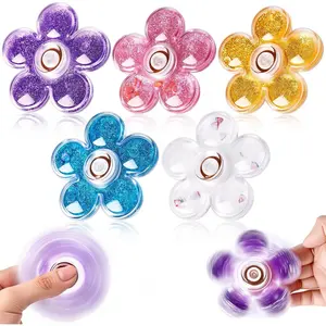 5 Pack Glitter Fidget Spinners, Sensory Fidget Toys for Stress Relief, Fidget Spinners for Kids, Teens, Boys & Girls, Party Favors Gifts for Kidsfidget toys