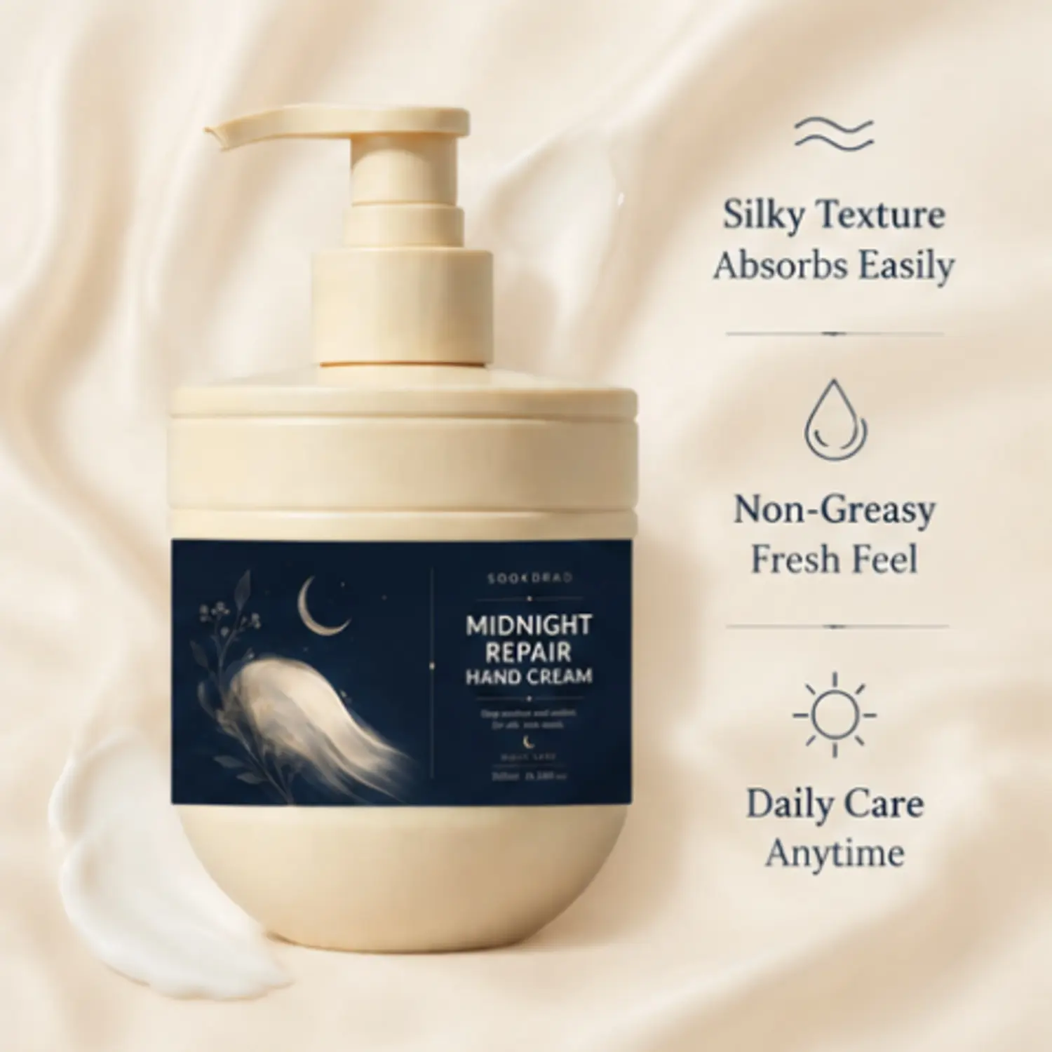 hand cream, midnight repair, deep moisture, night care, for soft calm hands, 300ml