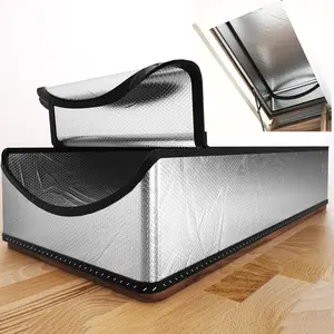 Attic Door Insulation Cover 25"x54"x11", R-Value 15.5 Thicken Aluminum Foil Pull Down Attic Stairs Ladder Insulator, Energy Saving Fireproof Stairway Insulation Tent with Zipper