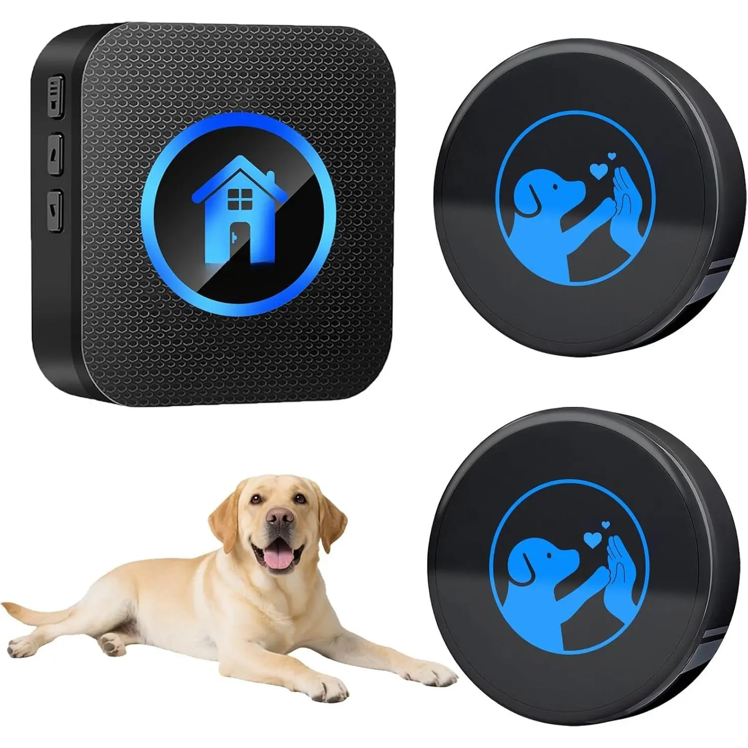Door  for Potty ,   Doggie Doorbell to Go Outside, 1000  Long Range with IP65  Super-Light  Button, 60 Melodies & Adjustable Volume (2 Buttons)
