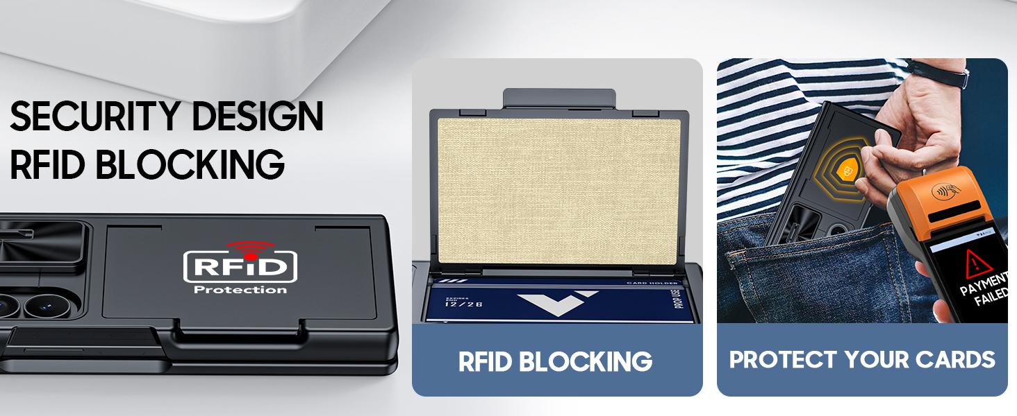 for Samsung Galaxy Z Fold 7 Case RFID Wallet with Cards Holder [Hinge Cover] [Camera Cover] Shockproof Silicone Protective Phone Case for Z Fold 7 2025-Black