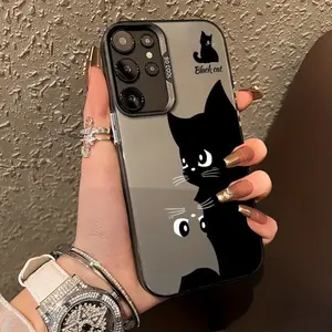 Phone Case - New Creative Hugging Cat Cool Fashion Series Phone Case, Suitable for Galaxy A03/A04/A04E/A05/A05S/A10/A10S/A11/A12/A13/A14/A15/A20/A21S/A22/A23/A24/A25/A30/A30S/A31/A32/A33/A34/A35/A50/A52/A53/A54/A55/A70/A71/A72/S10/S10+/S20/S20Ultra/