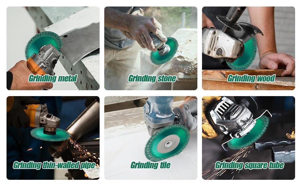 BODERI Indestructible Disc 2.0 -Cut Everything in Seconds, New Upgraded Indestructible Disc for Angle Grinder 7/8 inch, 4 inch Circular Saw Blades for Ceramic Tile Glass Metal Wood Cutting (3 Pack)