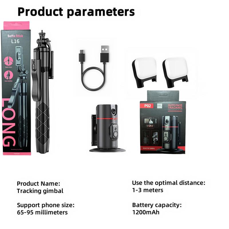 Desktop Selfie Stick Gimbal Camera Stabilizer with AI Face Recognition, 360° Adjustable Selfie Stick with Tripod, Phone Tripod Stand for Live Streaming #TOP PICKS