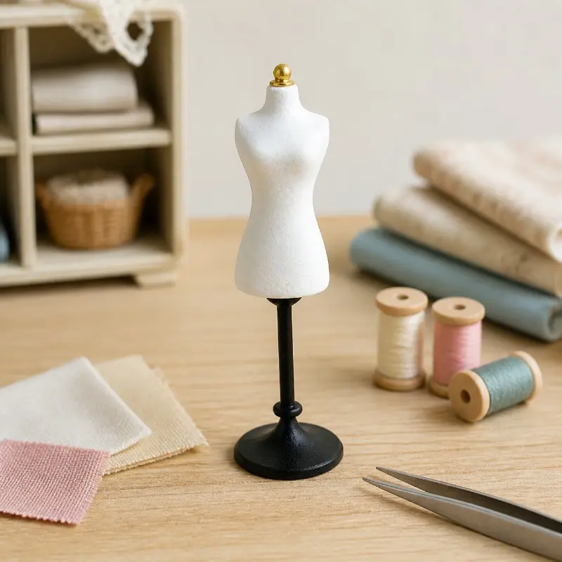 Miniature Dollhouse Dress Form Mannequin, 8.5 cm Sewing Room and Boutique Display Accessory