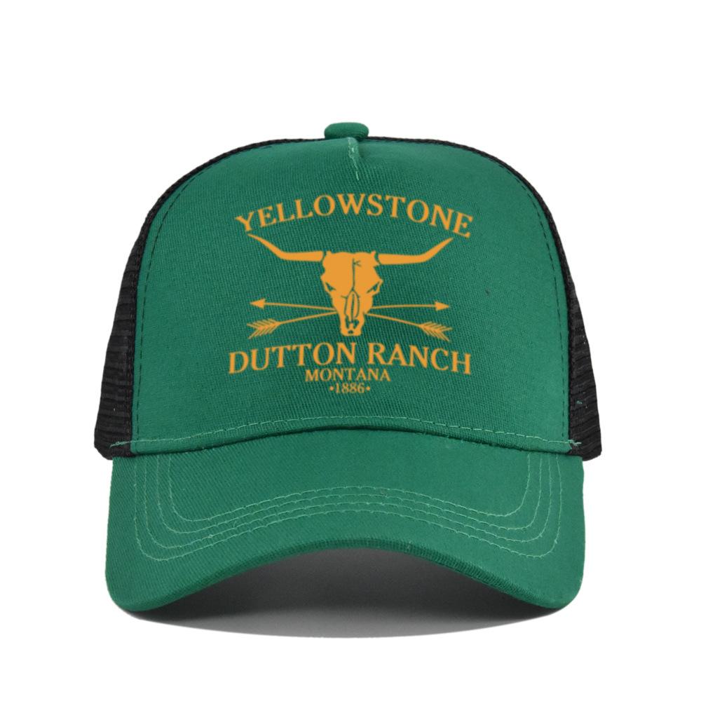 Cross-border Yellowstone baseball cap, silk-printed Yellowstone mesh cap, printed duckbill cap, unisex washable breathable sun hat