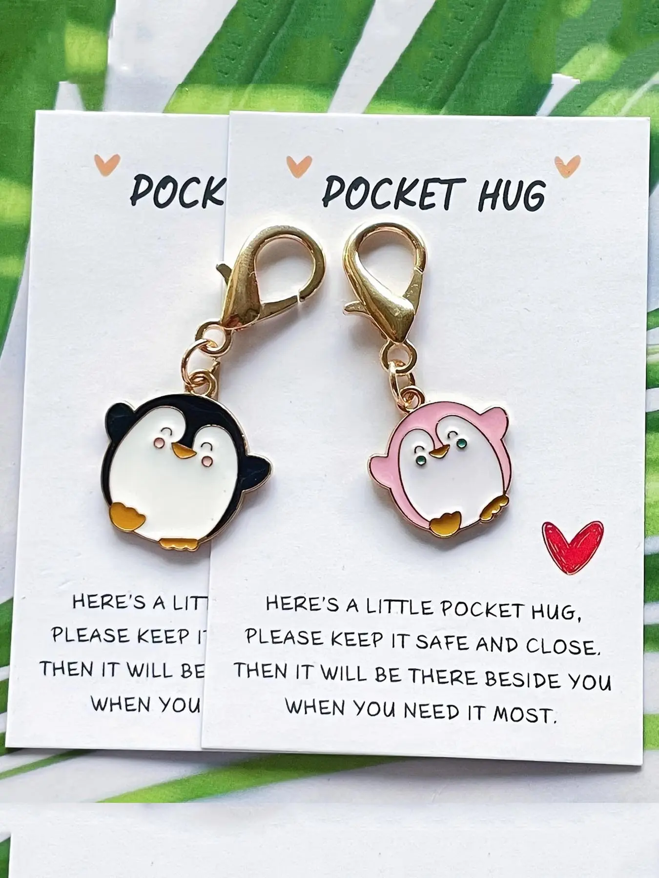 2PCS/4PCS Cute Penguin Keychain Set With Hug Card, Suitable for Penguin Lovers,The Perfect Gift for Best Friends,Cute Bag Pendants, Love And Care Party Gifts, Birthday Gifts, Holiday Gifts, Animal Keychain, Keyrings