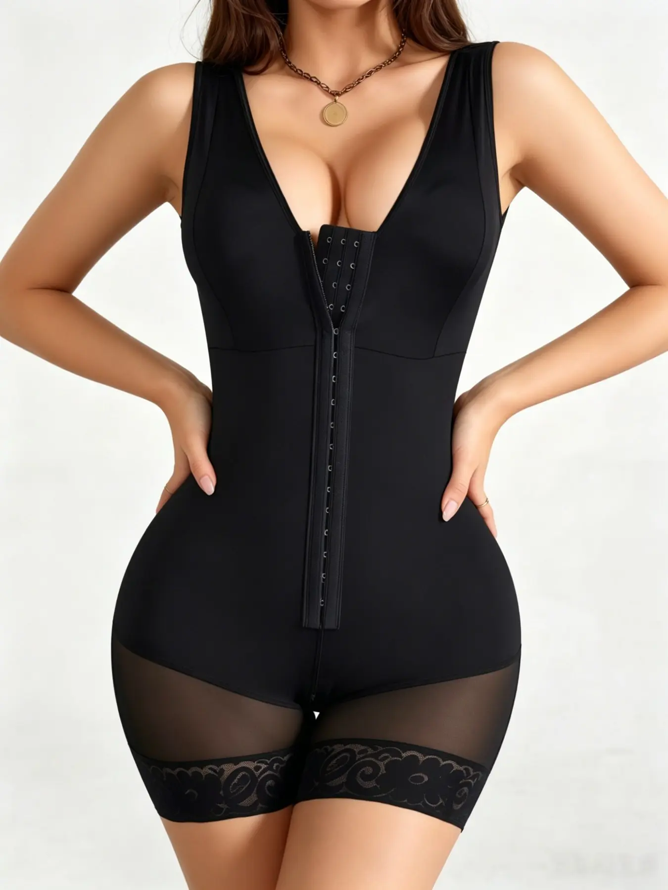 1 Count Women's Firm Waist And Lift Buttocks Jumpsuit, Colombian Shapewear, Fajas, Tummy Control Body Shaper, Compression Tummy Tuck, Breathable Body Shapewear, Suitable For Sports Or Party