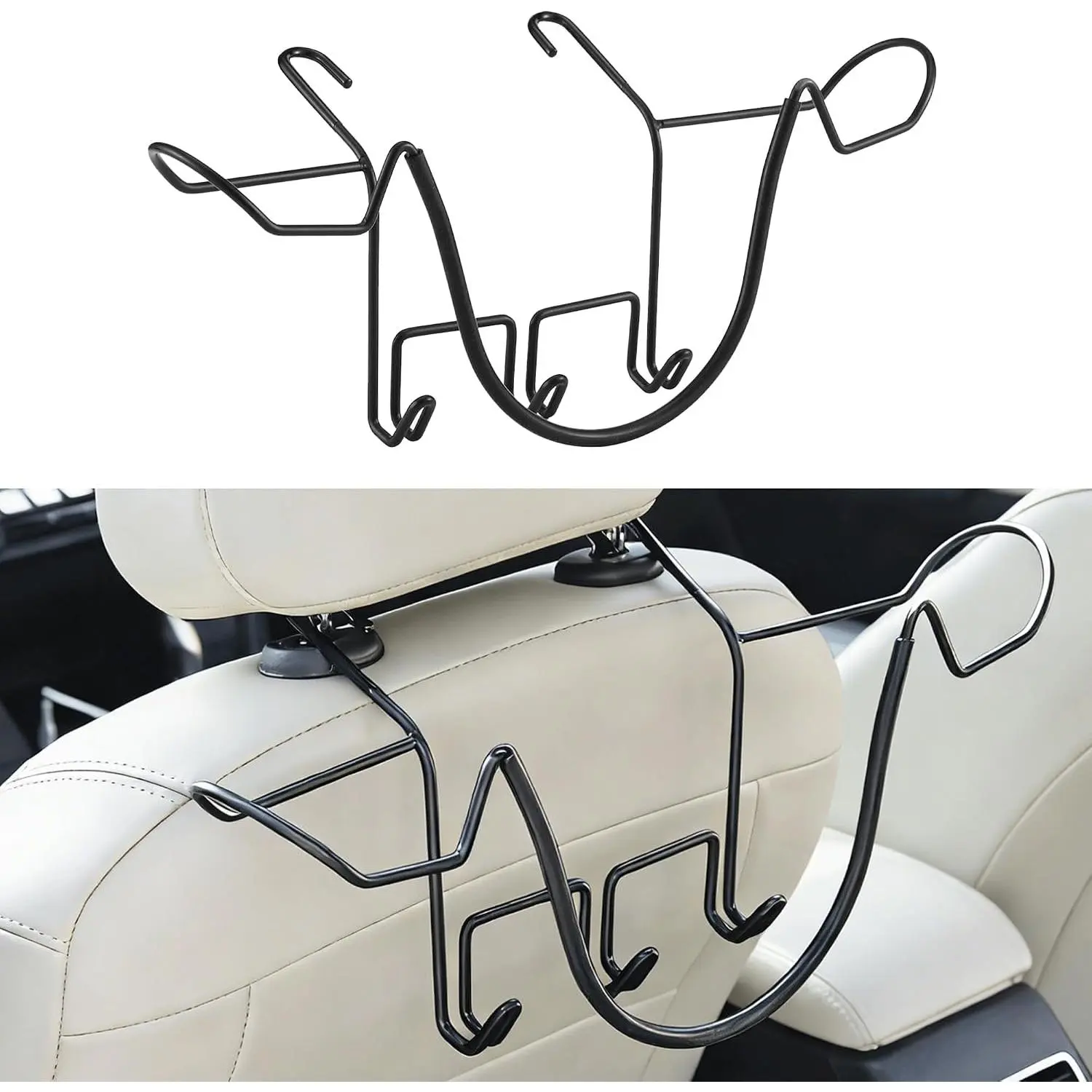Cowboy Hat Holder Hard Hat Rack for   (Keep Hat Shape & Anti-Flip) | Hardhat Seat  Storage Hanger with 3 Extra Hooks Travel Accessorie Xmas Gifts for Men Women - Suitable for  Hats