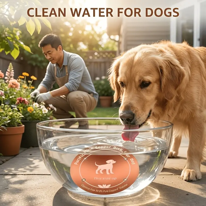 1pc Copper Pet Water Filter Core, 99.9% Pure Copper, Reusable, No Chemical Additives, Ideal for Cats, Dogs, Cattle, Sheep, Poultry, and Other Pets