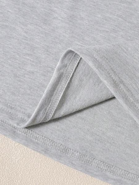 2PCS Casual Knitted Fabric Fashion Sports Round Neck Short Sleeve T-shirt+Elastic Warm Shorts Matching Two Piece Set