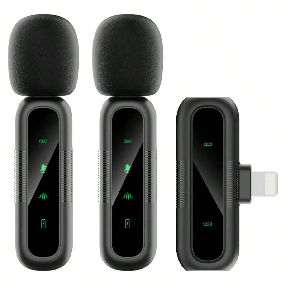 Wireless Lavalier Microphone Bluetooth Noise Cancelling Clear Audio for Live Streaming.