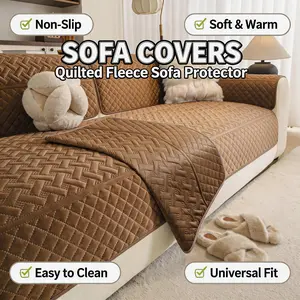 1pc New Fashion Quilted Sofa Cushion, Pet Friendly, Multiple Colors, Durable Scratch-Resistant, Suitable for All Seasons