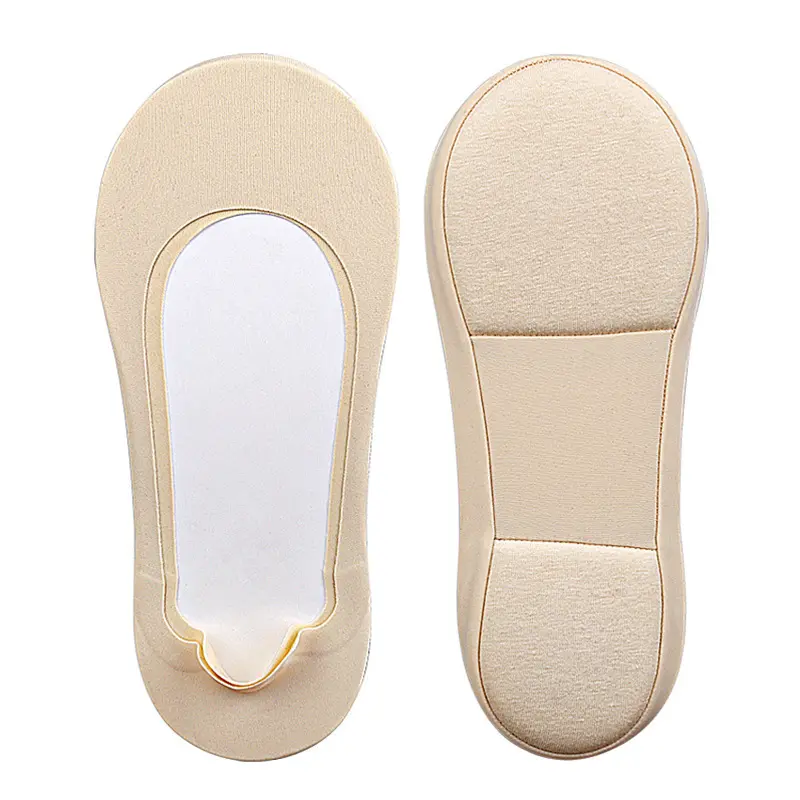 Women's Minimalist Ice-Silk Invisible Low-Cut Socks - Thin Summer Socks with Sponge Cushion, Shock-Absorb Liner, Non-Slip Silicone Heel, All-Over Print, Breathable, Hand Washable for Flats, Loafers