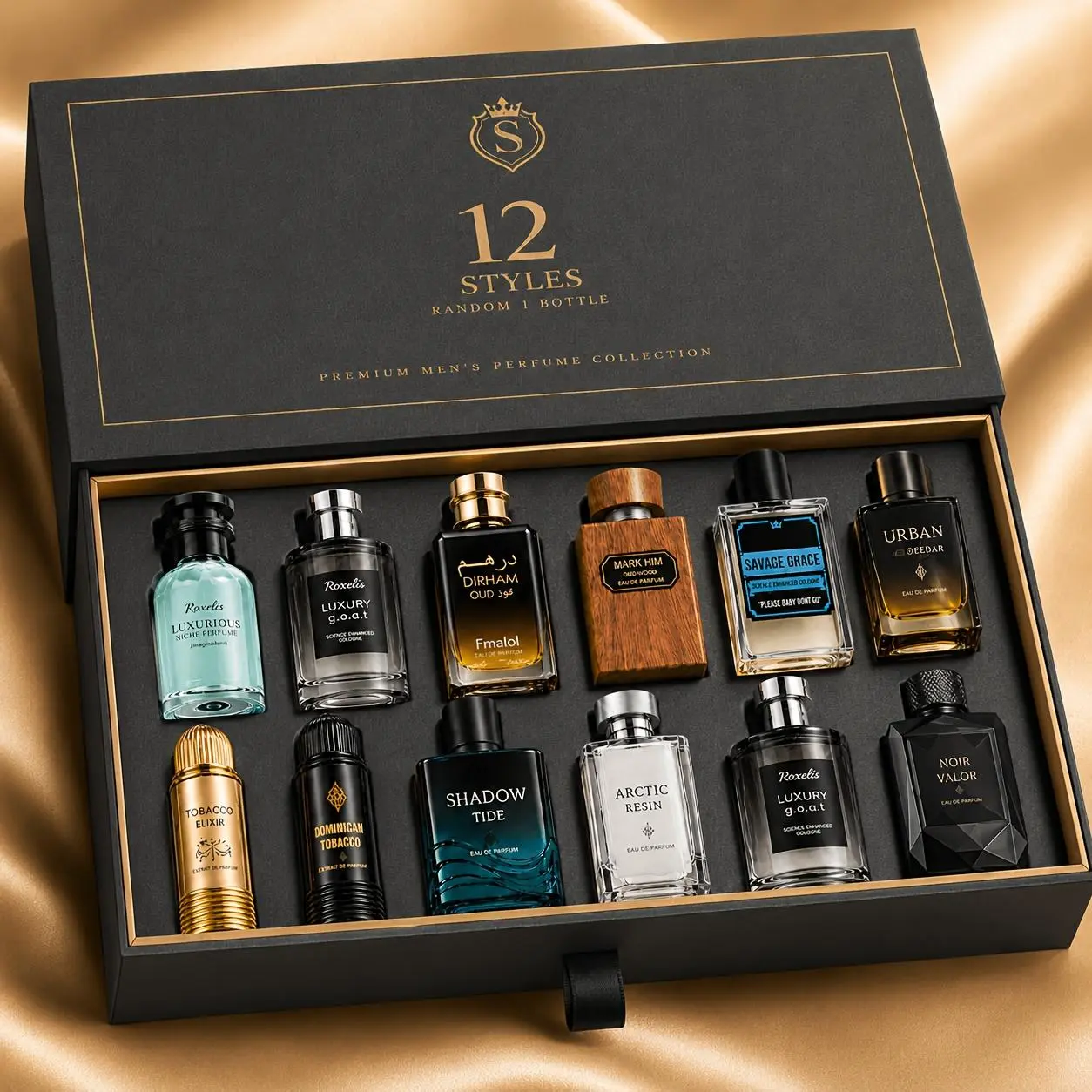 Random 1 Bottle 1.69oz/3.38oz Men's Hair Fragrance Spray, Surprise Selection From 12 Different Men's Perfume Scents, Long Lasting Scent Mist, Classic Cologne Fragrance for Men, Daily Wear And Gift Choice