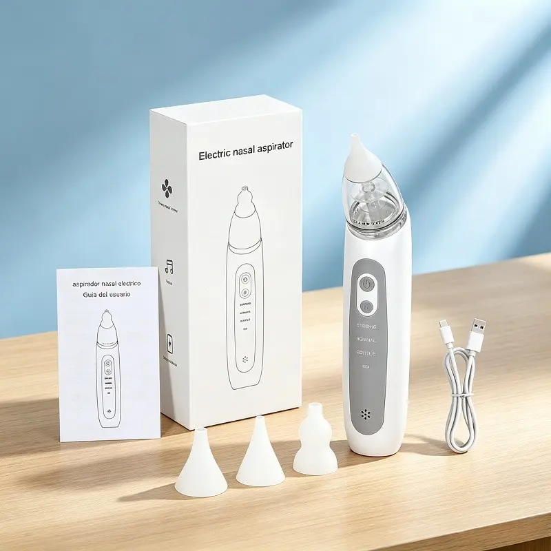 Baby Nasal Aspirator,  Electric Nasal Aspirator for Baby, Portable Baby Nose Aspirator with Light Soothing and Music