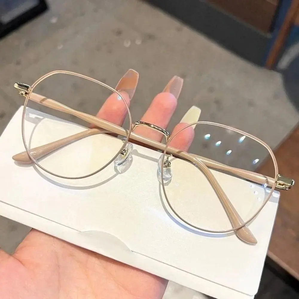 Women's Presbyopic Reading Glasses, Single Pair Fashion Commuting Metal Full-Rim AC Blue Light Blocking Prescription Grade, +100 to +400 Grades, 400 ml