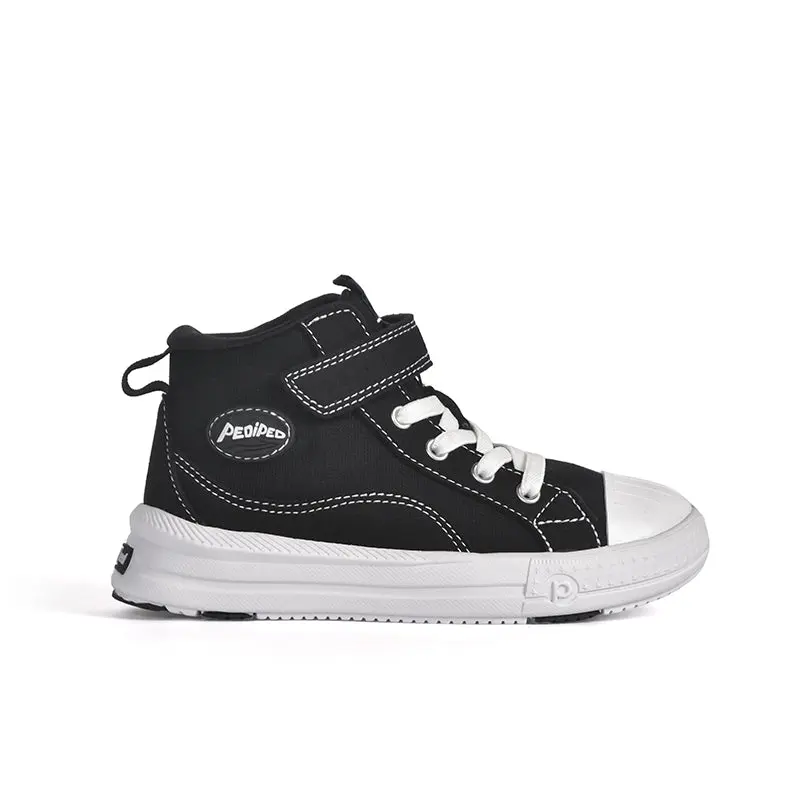 Pediped Mookie Flex Black Sneakers - Soft Breathable Flexible for Healthy Foot Development Approved by American Podiatric Medical Association
