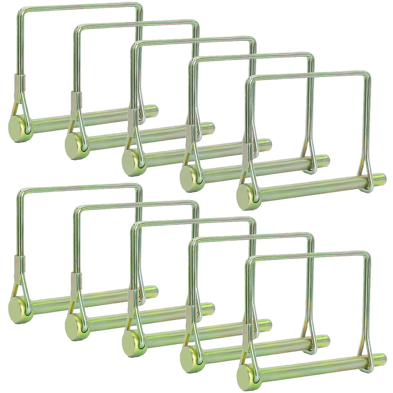 10 Pack Gold Trailer Pins 2-3/4" x 1/4" - PTO Pins, Lock Pins, Trailer Hitch Pins & Shaft Locking Coupler Pins for Farm Trailers, Towing, Lawn Equipment & HitchesGift