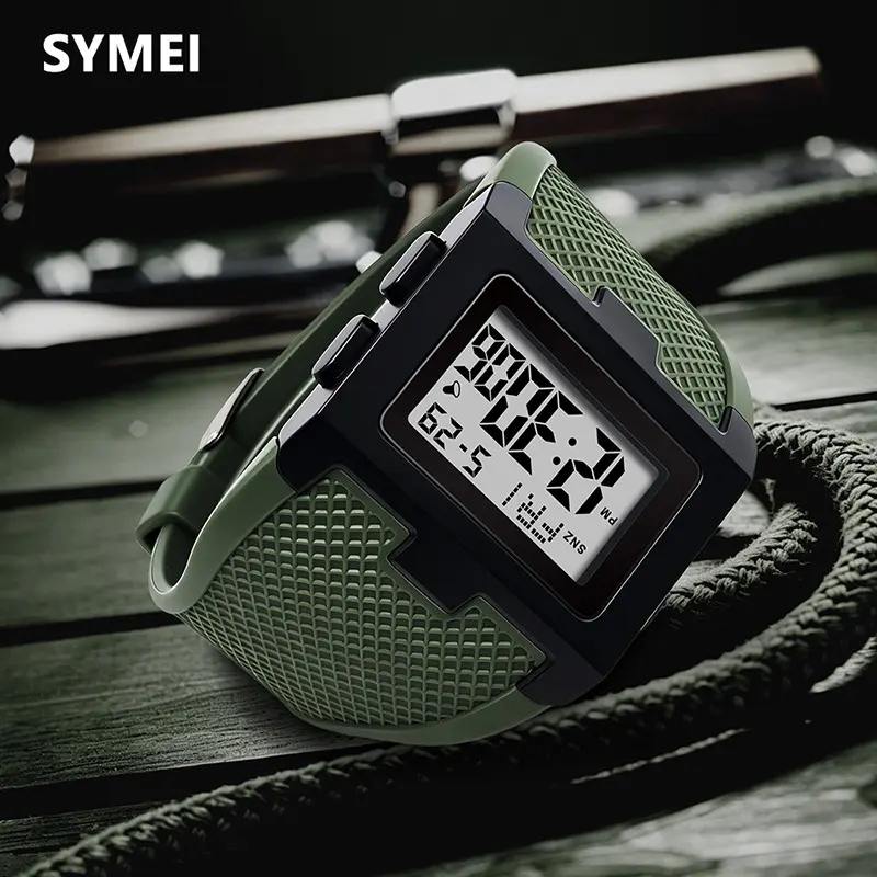 Trendy and Cool Sports Electronic Watch Night Light Alarm Clock Dual Time stopwatch Multi functional Leisure Watch Square Watch Student Watch Children's Gift