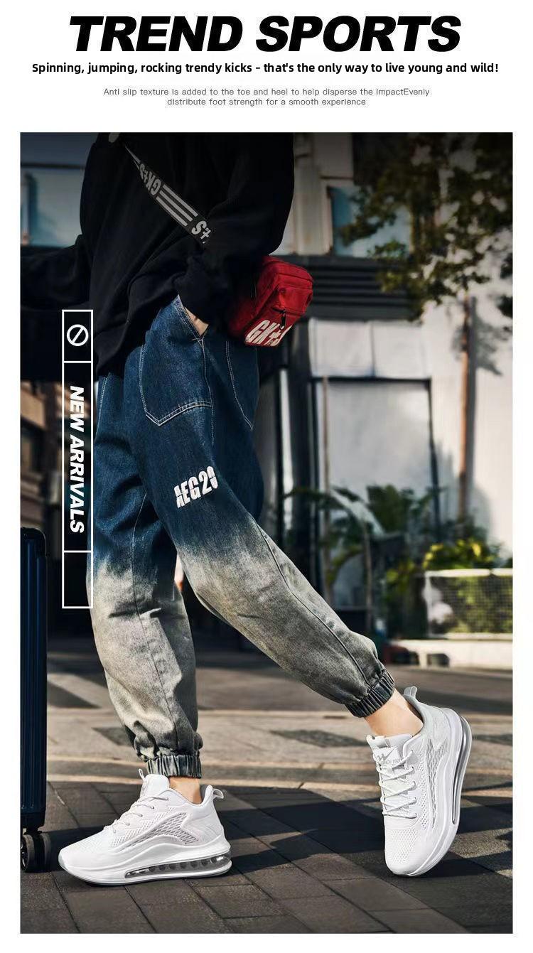 2026 Flyknit Running Shoes for Men, New Spring Model, Shock-Absorbing Air Cushion Sports Shoes, Casual Shoes for Men, Versatile