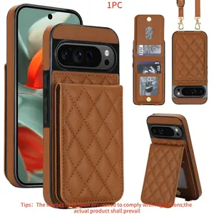 For Google Pixel 10/9 Pro Xl Wallet Case, Cellphone, Magnetic Closure, Detachable Strap, Flip Cover, Protective Phone Case, Small Luxury Crossbody Bag