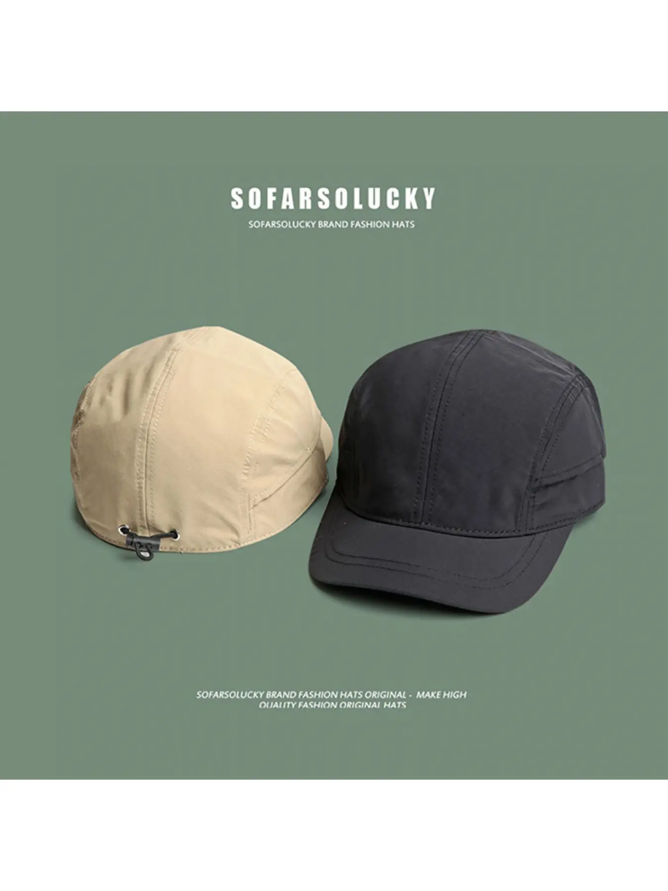 Summer Baseball Cap for Men Women Short Brim Waterproof Plain Snapback Hats Outdoor Sports Sun Protection
