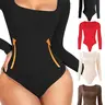 【Black Friday】Women's Solid Square-Neck Long-Sleeve Shapewear Bodysuit, Casual Comfy Tummy-Control Butt-Lifting Shaper, Ladies Shapewear for All Seasons #GLOBAL PICKS