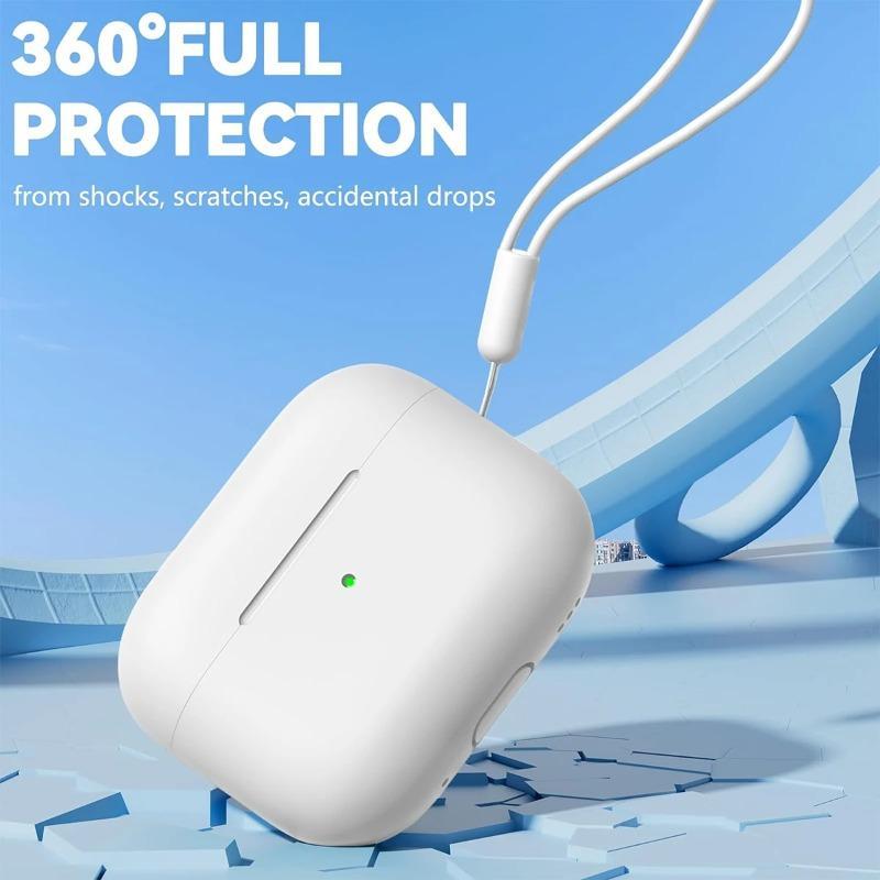 Soft Silicone Protective Case With Cleaning Pen Kit For Apple AirPods Pro 1st & 2nd Generation, Shockproof Scratch Resistant Headphone Cover For Daily Protection And Portable Carrying