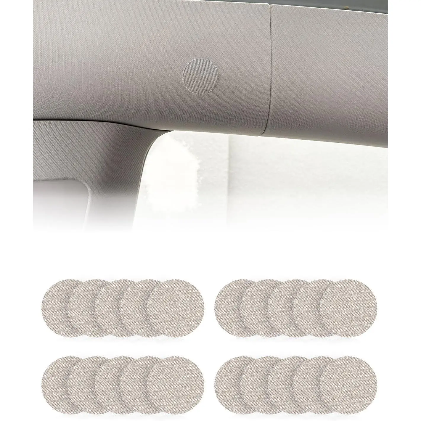 Beige  Roof Repair Patches - Self-Adhesive Patches for Repairing Holes in  Roofs. Easy to Apply, No , and Won't Peel Off (Diameter 1.18", 20 count)