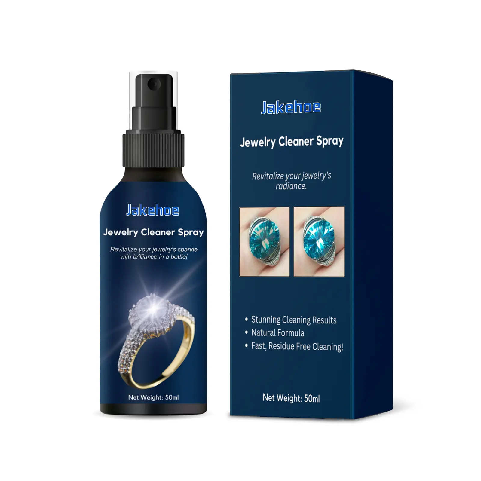 Household Jewelry Cleaner Spray Detergent - 3 Years Long-Lasting, Spray Type, Surfactant-Formulated Agent with Protective Coat for High Efficiency Anti-Oxidation, Brightening, Stain Removal on Necklaces, Gold, Glass for Daily Use