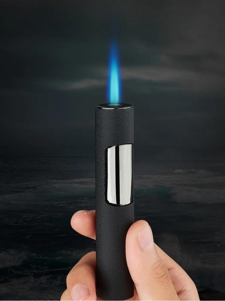 Windproof Butane Lighter with Long Flame - Refillable Torch Lighter  Compatible with Butane Gas Canisters  for Camping, Grill, Welding, Soldering - Portable & Stable Base, Outdoor Lighting, Stylish Igniter, Reliable Ignition, Grill Masters