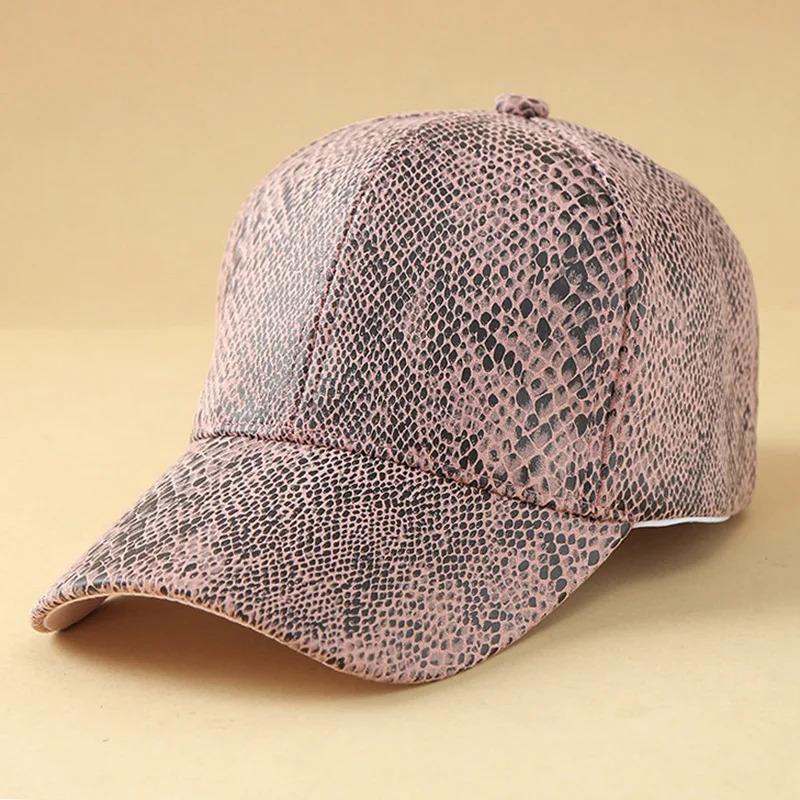 Men's High Quality Leather Baseball Cap with Adjustable Snap Closure Outdoor Activities, Adjustable Baseball Cap