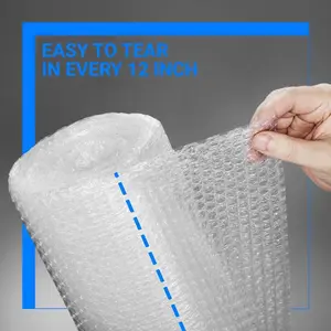 Perforated Bubble Cushioning Wrap 5/16 Inch x 12 Inch, Total 72Ft (2 Rolls of 36Ft) for Packing Moving Supplies, Perforated Every 12"