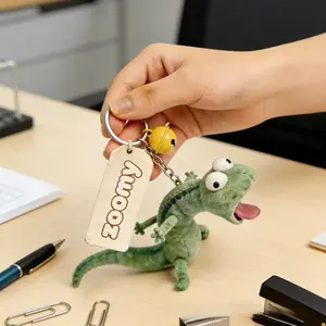 Mint Green Little Lizard Plush Toy - Funny, Cute, Quirky, Soft, 3-Dimensional Smart Device Wearable Accessory - Ideal Kids' Birthday Gift