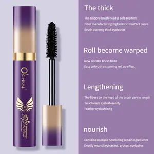 5D Volume Waterproof Mascara for Long Curled Lashes, Smudge-Proof Thickening Formula for Dramatic Eye Looks