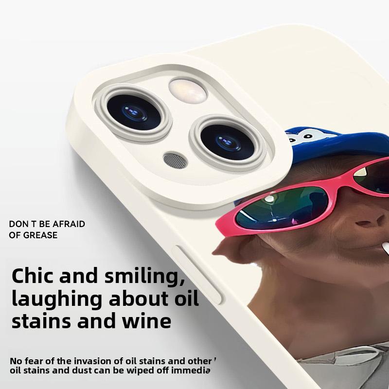Cute Monkey Pattern Phone Case , TPU Soft Silicone , Fully Protected and Shockproof For iPhone 16 15 15Pro Max 14 14Pro 13 12 11 X 16promax Plus Cool