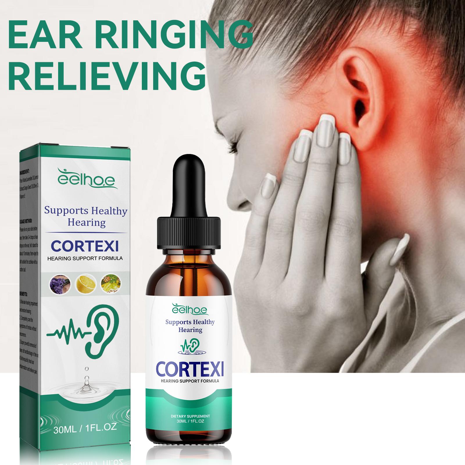 EELHOE Tinnitus Ear Drops Clean Earwax Relieve Tinnitus Ear Back Ear Discomfort Ear Drops Ear Hygiene Ear Care Relief Formulas