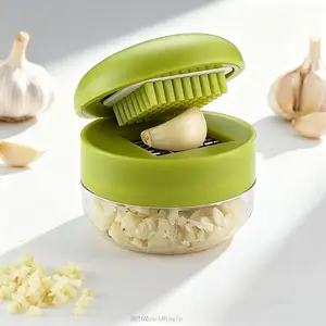Press and Slicer, Kitchen Utensils Gadgets, Kitchen Tool, Kitchen Cooking Accessories, Kitchen Accessory, Manual Crusher and Chopper with Easy Clean Cutting Board, Compact Handheld Design, Dishwasher Safe, KitchenwareDD16MunchMingle