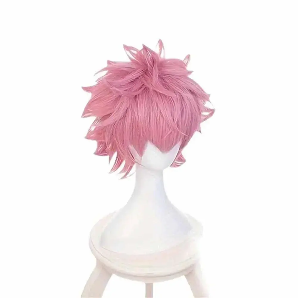 Anime My Hero Academia Ashido Mina Pink Cosplay Synthetic Wigs Heat Resistant Hair Role Play Wigs