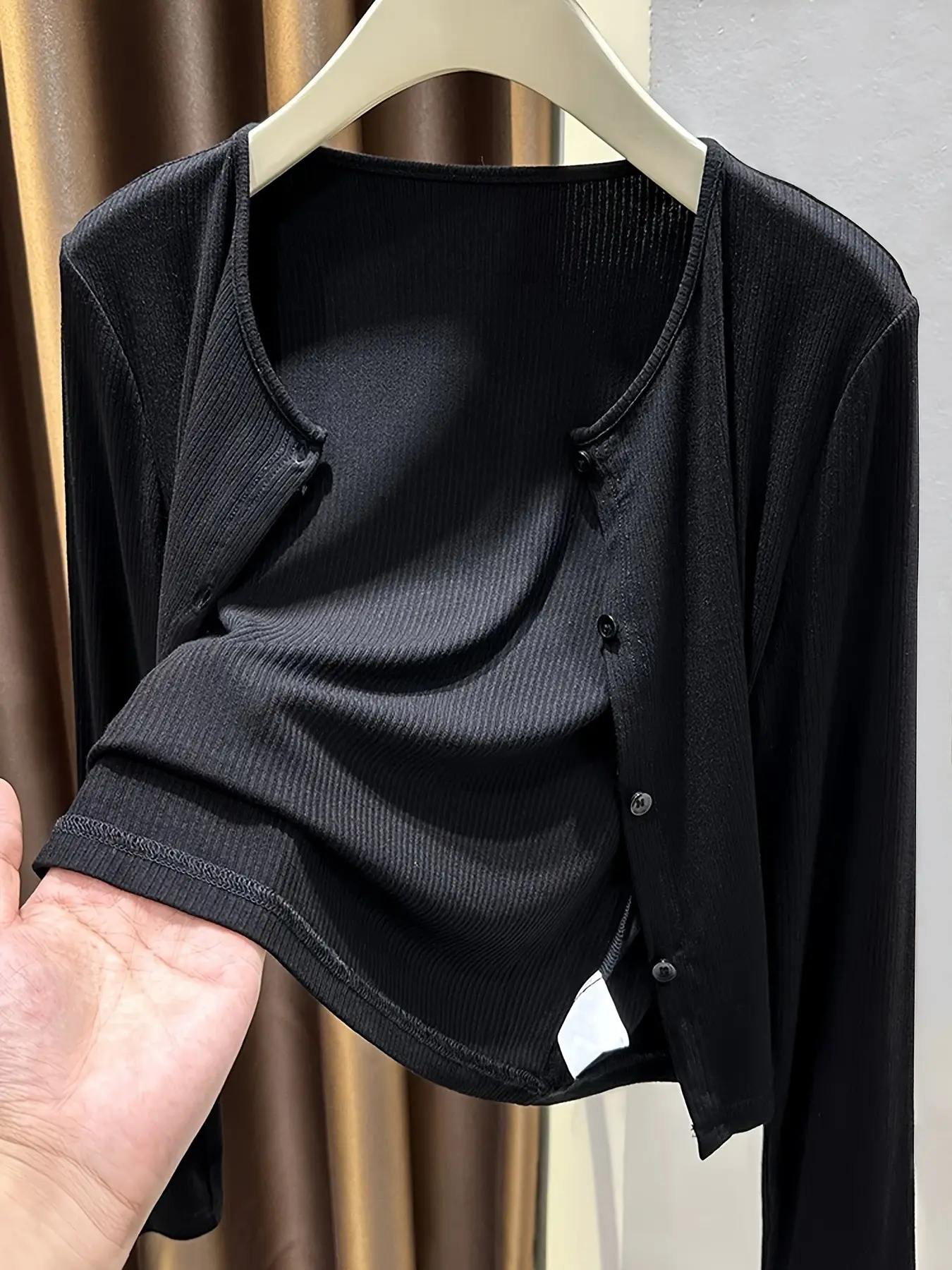 New Fall Winter Outerwear Shawl Small Cape Top, Korean Style Long Sleeve Knit Cardigan Coat for Women, Fashionable Ladies' Clothing