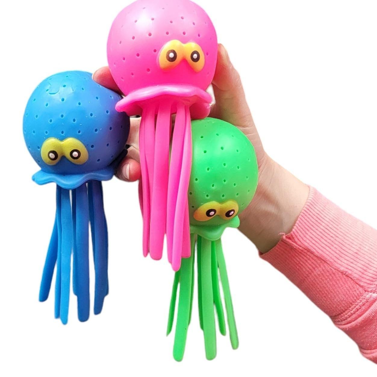 Octopus Design Water Ball (3 Counts/Set), Random Color Octopus Water Bomb, Splash Balls, Swimming Pool Floating Swim Toy, Pool Floaties
