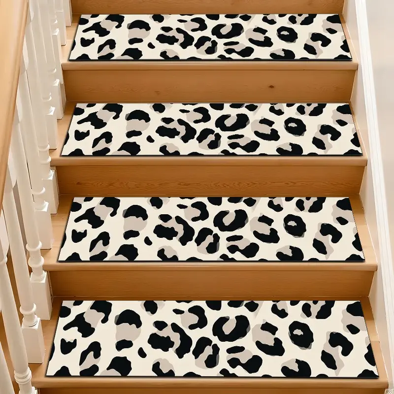 Vintage Diatomaceous Earth Stair Mat, Absorbent Non-Slip Wooden Step Rug, Quick-Dry Moisture-Drain Stair Gripper, Washable Anti-Slip Floor Mat
