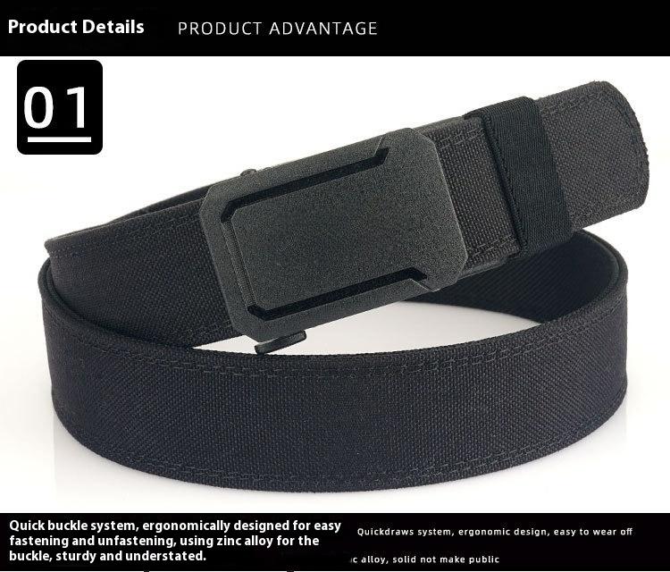 Belt 1.75" Stretch Ratchet Nylon Belt Reinforced Buckle Sport Belts CCW Belts, men's and women's tactical belt, outdoor hunting tactical belt, tactical automatic buckle men's belt